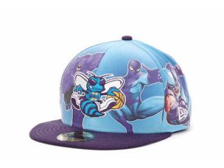 New Era 59Fifty Charlotte Hornets NBA Marvel Over Superhero Cap Hat