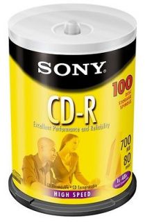 Sony Cdr 80min/700mb Cd r Spindle 100