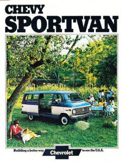 1974 Chevrolet Chevy Sportvan Van Original Sales Brochure Catalog