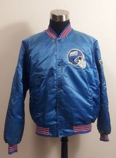 vtg 80s 90s NEW YORK GIANTS Chalk Line Starter SATIN snap sewn jacket