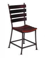 NEW AUTHENTIC WINE BARREL STAVE BACK & WROUGHT IRON BAR DINING CHAIR