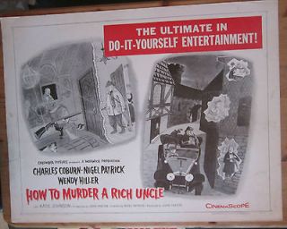 MURDER A RICH UNCLE  USA Orig 22x28 1958 UNFOLDED Charles Addams art