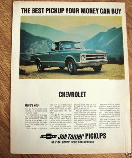 1968 Chevrolet 3/4 ton Fleetside Pickup Ad