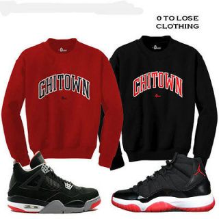 TO LOSE CHITOWN CHICAGO BULLS BRED 4 SWEATER MATCHES JORDAN