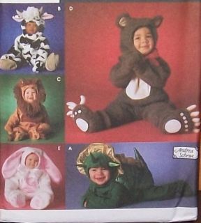SIMPLICITY CHILDS Costume Pattern #5880 Size 1,2,3,4 DINO,BEAR,COW
