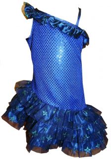 Party Dress Royal Blue Sequin Sparkly fancy costume Disco Charleston