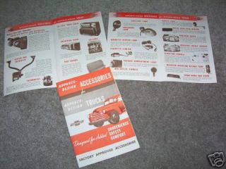 1947 53 CHEVROLET TRUCK 8 Page ACCESSORIES BROCHURE