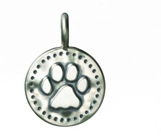 Circular Shaped charm with a Paw Print by Ganz