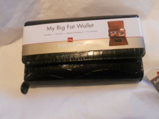 My Big Fat Black Croco Wallet,Mundi
