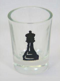 BLACK QUEEN Shot Glass from an Elegant Drinking Glass Chess Set