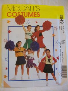 Children and Girls Cheerleader McCalls Costumes 2849 Halloween Sports