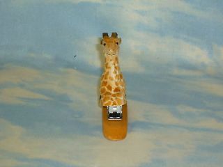 Giraffe Stapler Wood Carved Wooden Carving Bulk Six 6 Animal