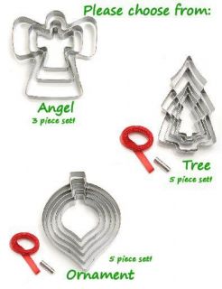 Christmas cookie cutter decoration kit Choose fromTree Ornament or