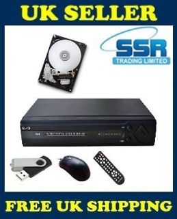 Home 4 Channel CCTV DVR 500GB 1TB 2TB HDD,Remote Viewing, Smart Phone