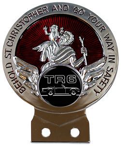 Triumph TR6 Car Logo St Christopher Car Badge +Tools *Choice of Colour