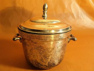 Vintage Silver On Copper Lidded Ice Bucket Pot A Thermos Brand Product