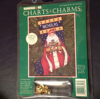 The Ark Stocking Noah Charts & Charms Dimensions Cross Stitch Pattern