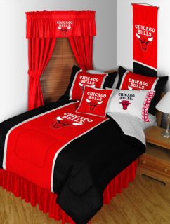 NBA CHICAGO BULLS   SIDELINES (9) PIECE COMPLETE BEDDING PACKAGE SET