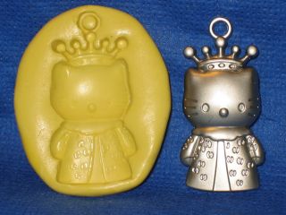 Queen Hello Kitty Push Mold Flexible Resin Clay Candy Food Safe