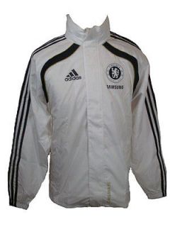 Chelsea FC Adidas White Mens All Weather Hooded Football Training