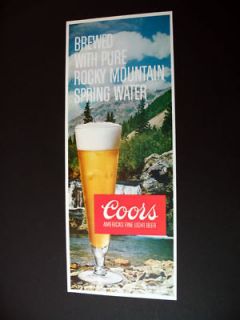 Coors Beer Rocky Mountains Scene 1970 print Ad