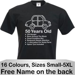 Old Banger funny mens & ladies loosefit t shirt 50th birthday size