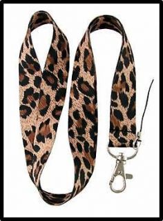 Brown Leopard LANYARD/KEYCHAIN/PHONE/ID STRAP US Seller + SHIPS FREE