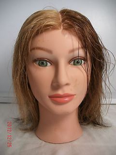 Beauty School Mannequin Head with Real Hair Miss Nicole by MARIANNA
