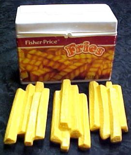 1987 Fisher Price PRETEND FRIES w/CONTAINER
