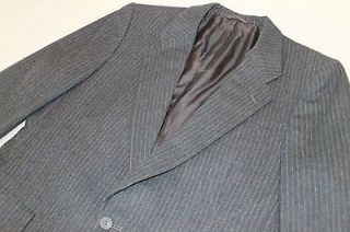 Mens CHRISTIAN DIOR MONSIEUR Charcoal Gray Stripe Suit 42R 40R 100%