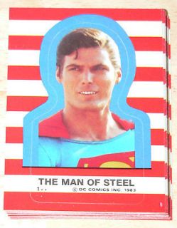 1983 Superman III   Superman 3   Complete 22 Sticker set
