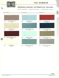 Paint colors samples