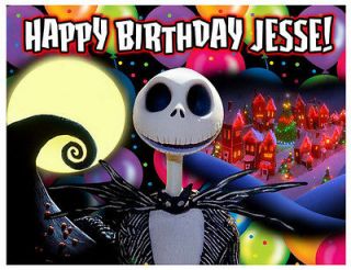 Nightmare Before Christmas Edible Cake Image, Cupcakes Topper Images