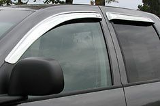 09 10 Dodge Ram Quad cab 4pc CHROME Window Ventvisors