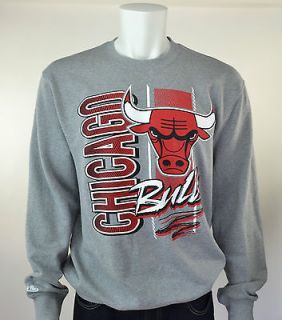 CHICAGO BULLS Mitchell & Ness NBA Zip Zag Crew Neck Sweatshirt 2XL