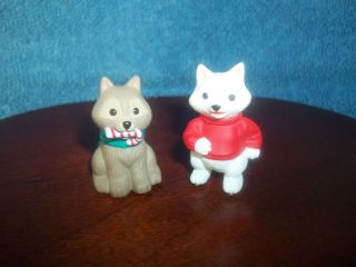 Hallmark Merry Miniature 1994  Christmas Fox & Husky  1 of 100 MM