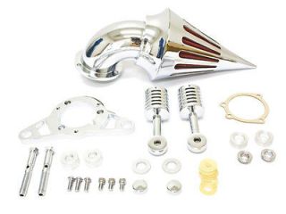 Touring Motorcycle Chrome Spike Air Cleaner Intake Filter Chrome