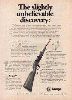 1971 Savage Model 99 Rifle Lever Action Hunting Gun Ad