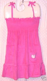 NEW HELLO KITTY TERRY BATHING SUIT COVERUP DRESS 14