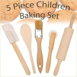 Piece Wooden Childrens Baking Set Kids Shaping Moulding Biscuit Cake