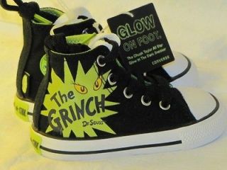 New Converse Chuck Taylor DR SEUSS GRINCH Glow In The Dark Shoes 5