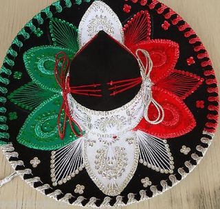 Fancy Adult MEXICAN SOMBRERO Charro Mariachi Costume HAT Cinco de Mayo