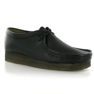 Clarks Originals Wallabee Black Leather Mens Shoes