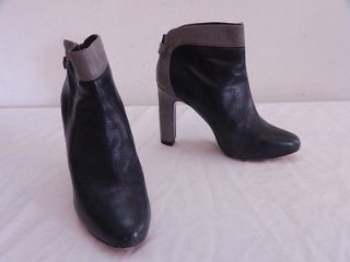 Womens 6 M EQIQ Gray Rear Zip High Heel Ankle Boots