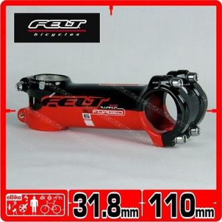 Alloy Stem 31.8 X 110 mm 11 cm Deg 7 149g Black Red MTB Road Bike New