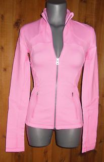 FORME SPORTS TRACK JACKET brushed pink shell FITTED SEXY YOGA RUN