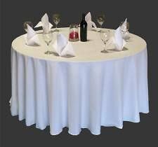 NEW PACK OF 5 WEDDIN ROUND TABLE CLOTH 108 INCH WHITE