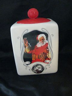 Coca Cola 75th Anniversary Christmas Holiday Santa Cookie Snack Jar