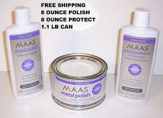 MAAS 3 Pack Combo Polish Cleaner Silver Brass Copper Chrome FREE