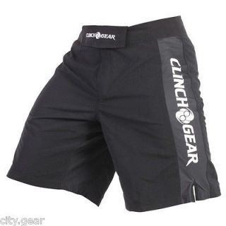 CLINCH GEAR PRO SERIES BLK/WHITE WRESTLING FIGHT SHORTS VARIOUS SIZES